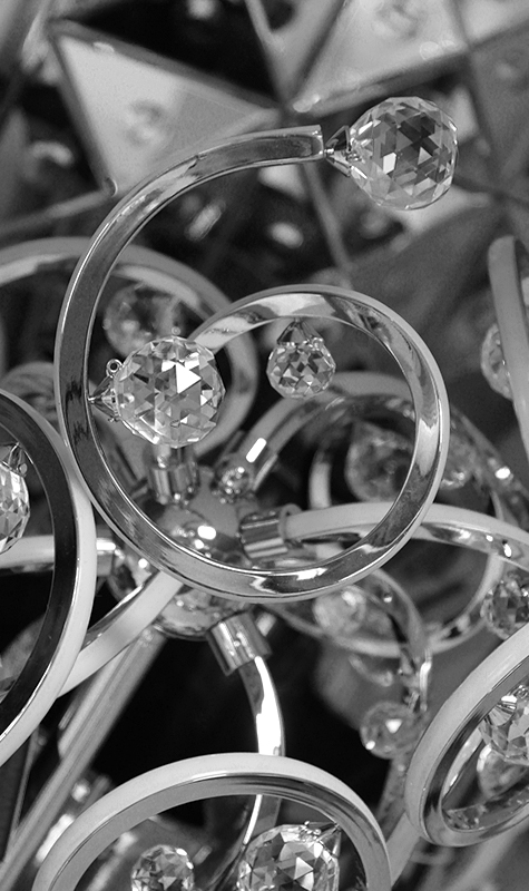 Détail de luminaire en cristal — collection Classy Mood